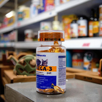 Complément alimentaire liquide multivitaminé à absorption rapide pour la peau et le pelage, à base d'huile de saumon, en flacon pompe, pour chiots/chatons, pour la santé et le système immunitaire des animaux de compagnie