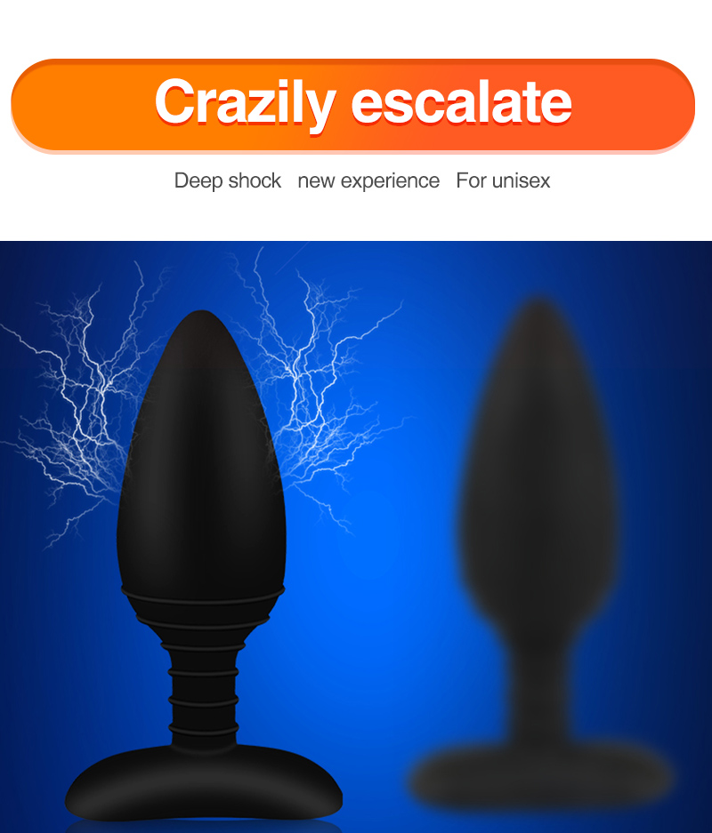 Remote Control Electro Shock Anal Plug 10 Speeds Vibrating Prostate Massager for Men, Electric Anus Stimulator Remote Control Electro Shock Anal Plug 10 Speeds Vibrating Prostate Massager for Men, Electric Anus Stimulator