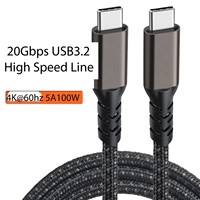 Cable USB C a USB C, Tipo-C 100W 20G, Cable de Carga Rápida y Transferencia de Datos para iPhone Serie 17, Galaxy, iPad Mini 6 y Más