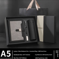 Set de Regalo Corporativo Personalizado, Taza de Vacío de Lujo, Cuaderno, Kits Ejecutivos, Set de Regalo Promocional Empresarial con Caja, Regalo Conmemorativo