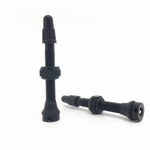 Válvula Presta sin cámara de 55mm de alta calidad, accesorios de bicicleta de aleación de aluminio negro - Product Image 3