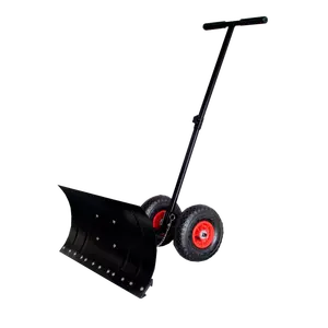 High Precision Metal Snow Plough Easy To Operation With Two Wheels, Hand Held Operated Snow Pusher For Sales