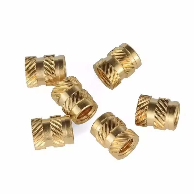 Nhà máy giá tốt Brass Threaded M1.6/M2/M2.5/m3/M4/M5/m6/m8 có khía chèn Nut cho ép nhựa Nut chèn NUT