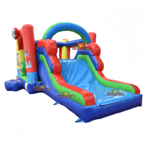 Tobogán Inflable Comercial con Diseño <span class=keywords><strong>de</strong></span> Patas <span class=keywords><strong>de</strong></span> Cachorro, Castillo Inflable Combinado con Tobogán para Fiestas <span class=keywords><strong>de</strong></span> Cumpleaños Infantiles - Product Image 1