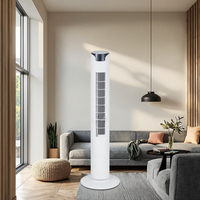 Kipas Menara Digital 36-Inci Hitam Putih dengan Timer 12 Jam, Remote Control, Listrik, Rendah Kebisingan, Hemat Energi, Tiga Kipas Pendingin Udara
