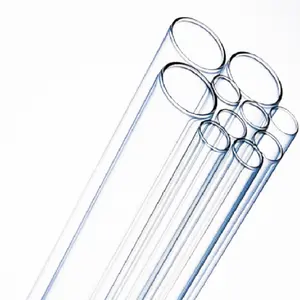 Factory Direct Sale 15mm-22mm-200mm Borosilicate Test Tubes Heat Resistant Transparent Clear Smoking Quartz Glass Tube