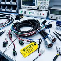 Kabel Harness Pengkabelan Mesin Panas Tinggi Tahan Api PA66 IP67 Tahan Air untuk Traktor Combine Engine OEM Siap Kirim