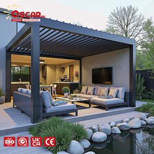 Cubierta Retráctil para Piscina <span class=keywords><strong>con</strong></span> <span class=keywords><strong>Cortinas</strong></span> Térmicas y Persianas Impermeables, Ideal para Patio Trasero, Resort y Pérgola para Fiestas al Aire Libre - Product Image 1