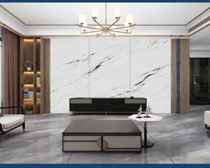 Carrelage artificiel en <span class=keywords><strong>pierre</strong></span> frittée blanche polie de 2400x1200x9mm pour décoration murale faux sol en marbre <span class=keywords><strong>fausse</strong></span> <span class=keywords><strong>pierre</strong></span> murale - Product Image 3