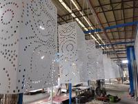 Panneau mural décoratif en aluminium perforé pour façade architecturale, pare-soleil, avec design de trous personnalisé