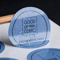 Autocollant rond en PVC pour emballage alimentaire, impression de logo personnalisé, pelliculage brillant, résistant à l'eau et à l'huile, découpe en vrac