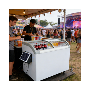 Congélateur à glaces avec porte coulissante à refroidissement direct de couleur blanche pour magasin de proximité - Product Image 6