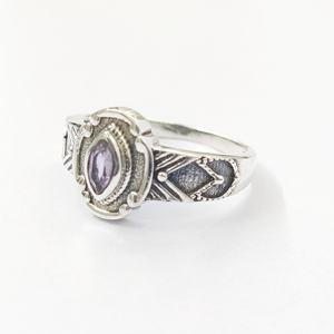 Anillo de AMATISTA, Anillo de Plata de Ley 925 con Piedra Preciosa, Colección Hecha a Mano, Anillos Finos, Joyería de Plata, Precio al por Mayor - Product Image 5