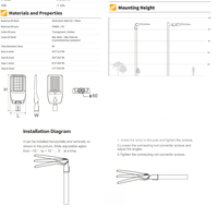 ASL44 Pro Lampadaire LED de route, Projecteur mural LED de sécurité, Lampe de rue, Vente chaude