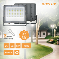 Projecteur LED extérieur haute luminosité 10W-400W IP65 140lm/w en aluminium moulé sous pression Garantie 3 ans Angle de faisceau 90° Ra70 CRI 220V