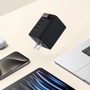 Adaptador de viaje universal 5 en 1, adaptador de cargador de teléfono retráctil de 100w 3C+1A, cargador de pared portátil tipo C 4 en 1 con cables - Product Image 5