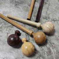 Ensemble de tringles à rideaux en bois à grain naturel, tringle à rideaux en bois, quincaillerie de décoration moderne pour la maison, quincaillerie de rideaux en bois à prix de gros