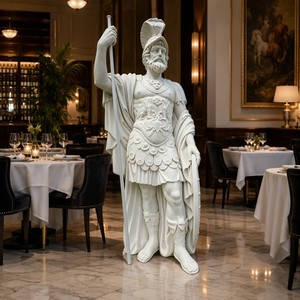 Figura de Mármol Hecha a Mano a Medida, Estatua de Héroe Clásica Exquisita para Decoración de Mansiones, Jardines, Salas de Estar e Iglesias - Product Image 2