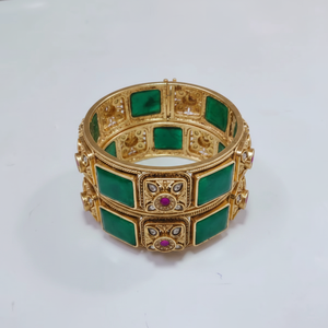 PADMAWATI Private Limited Luxury Tungsten Gold Plated Original Multi Color Women's <b>Bangles</b> Set Indian Bridal Wedding Party Gift - Product Image 2