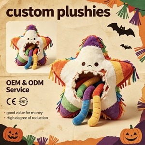 Peluche <span class=keywords><strong>de</strong></span> Estrella <span class=keywords><strong>de</strong></span> Colores Personalizado OEM, Peluche <span class=keywords><strong>de</strong></span> Estrella con Boca Abierta para Halloween, Mascota <span class=keywords><strong>de</strong></span> Peluche con Flecos en Forma <span class=keywords><strong>de</strong></span> Estrella, Color Personalizado, Peluche <span class=keywords><strong>de</strong></span> Carnaval para Halloween - Product Image 1