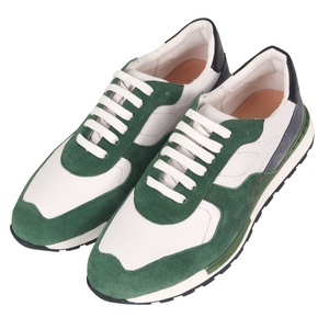 Men's New Arrival Full-Grain Leather Casual Sports Shoes Trendy Color-<b>Block</b> Design Anti-Slip Wear-Resistant for Outdoor Dress - Product Image 1