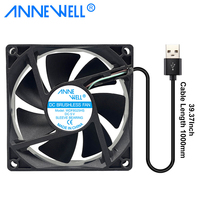 5v 80x80x25mm ventilateur USB PC châssis PC boîtier purificateur d'air amplificateur équipement d'alimentation ventilateur ventilateur de refroidissement d'air 24v 8025 DC 12v ventilateur