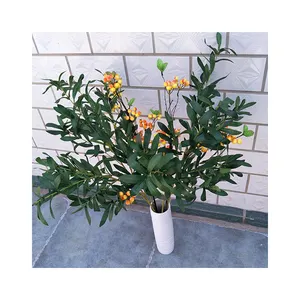 Decoration Artificial Flowers Wedding Flower Simulated 6 Olive Branch For Sale