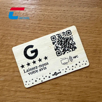 13.56Mhz Uv Impression Nfc Chip Plaque De Bambou En Bois Google Review Nfc Plaque Avec Qr Code