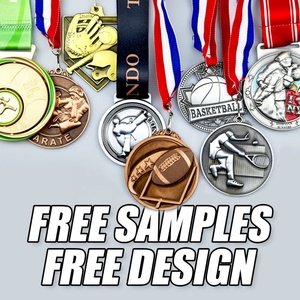 Wholesale Awards Customize Personalized <b>Ribbons</b> Running Champions League Marathon Award Plaque Sport Metal Custom Design Medals - Product Image 3