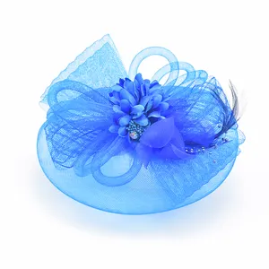 Mũ Nón Trang Trí Mũ Nơ Hoa Lông Veil Fascinator Kẹp Tóc Trâm Cho Phụ Nữ Quyến Rũ