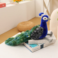 Peluche Super Douce en Coton PP Série Paon 31cm-50cm, Anti-Stress, Cadeau de Mariage avec Belles Ailes Réalistes