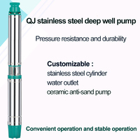 Pompe de puits profonde de forage submersible monophasé pour l'approvisionnement en eau d'utilisation de puits d'irrigation