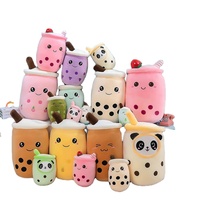 EN STOCK Vente en Gros Peluche Kawaii Mignonne en Forme de Tasse de Perles Jouet en Peluche Thé au Lait Boba, Tailles 24cm, 35cm, 50cm, 70cm