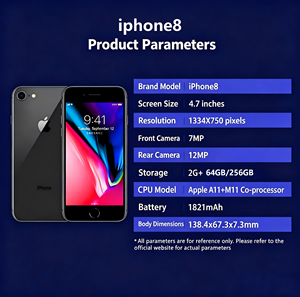 <span class=keywords><strong>iPhone</strong></span> 8 d'occasion, original, débloqué, entièrement fonctionnel, 99 % neuf, version mondiale, 64 Go, 256 Go, commande en gros - Product Image 2