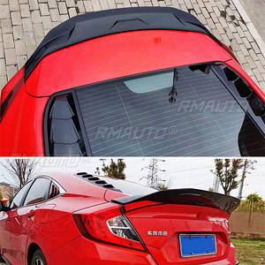 Aileron de coffre arrière pour Honda Civic 10ème génération Sedan 4 portes 2016 17 18 19, accessoires de style carbone noir - Product Image 5