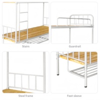 Lit superposé en métal multifonctionnel moderne et personnalisé pour adultes, dortoir, école, appartement, chambre à coucher