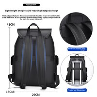 2025 sac à dos de voyage haut de gamme pour hommes polyvalent décontracté texturé sac d'ordinateur étanche pour voyage d'affaires doublure en Polyester