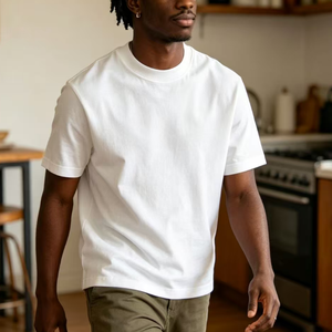 OEM LOGO Hot Selling 100% Cotton T-Shirt Soft Relaxed Fit with Multiple Colors Custom Logo Comfortable <strong>and</strong> Own Design - Product Image 4