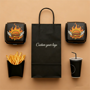 Caja De Papel Desechable <span class=keywords><strong>Para</strong></span> Llevar Patatas Fritas, Embalaje De Alimentos, Cajas De Hamburguesas De Ala De Pollo Personalizadas - Product Image 4