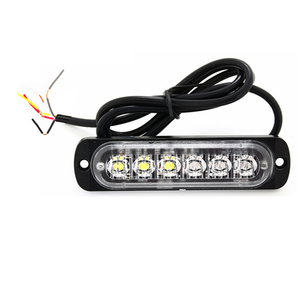 Barre lumineuse stroboscopique mini 18W 6 LED, haute puissance, luminosité élevée, feux de <span class=keywords><strong>calandre</strong></span> pour ambulance, camion de pompiers, camion lourd, 12-24v, état neuf - Product Image 2