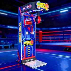 Machine de jeu de boxe à monnayeur pour parc d'attractions, avec fonction de rachat, Big Punch, fonctionnalités de frappe et de coup de pied, interface en anglais et Wi-Fi intégré - Product Image 1