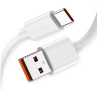 Cable de Datos USB Tipo-C de Carga Rápida 6A con Conductor de Cobre Puro y Blindaje Trenzado, Garantía de 12 Meses para Teléfonos Móviles y PC
