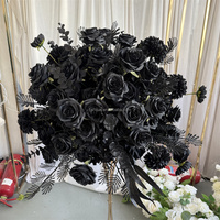 IFG 2025 Nouvelle conception Boule de fleurs artificielles noires de 50 cm Centre de table pour décoration de table de mariage