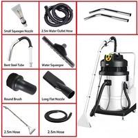 Aspirateur professionnel portable en acier inoxydable 80L pour nettoyage humide et sec des tapis, canapés et intérieurs de voiture