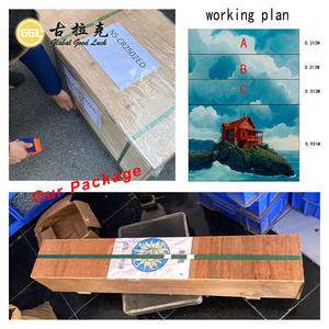 Pedido personalizado Beachfront Cottage Glass Mosaic Tile Art Mosaic Tiles para decoración de paredes - Product Image 3