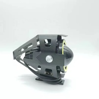 Phares de moto effet œil d'ange Led, feux de Spot pour motocyclette, Mini U7, 12v, projecteur pour Scooter, phare antibrouillard, lampe de conduite à faisceau haut et bas