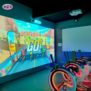 Attraction cycliste dynamique multijoueur, course de vélos AR, projection interactive pour centres familiaux ZS-IP021022 Dynamique multijoueur - Product Image 5