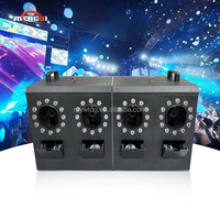 Machine à bulles de fumée à 4 buses activée par le son DMX512, avec anneau LED coloré, pour scène, concerts et boîtes de nuit