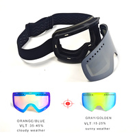 Masque de ski magnétique personnalisé à double lentille, anti-buée, en TPU et PC, pour hommes et femmes, sports d'hiver en extérieur