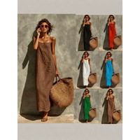 Jupe longue droite unie anti-plis style doux pour femme, collection été, best-seller